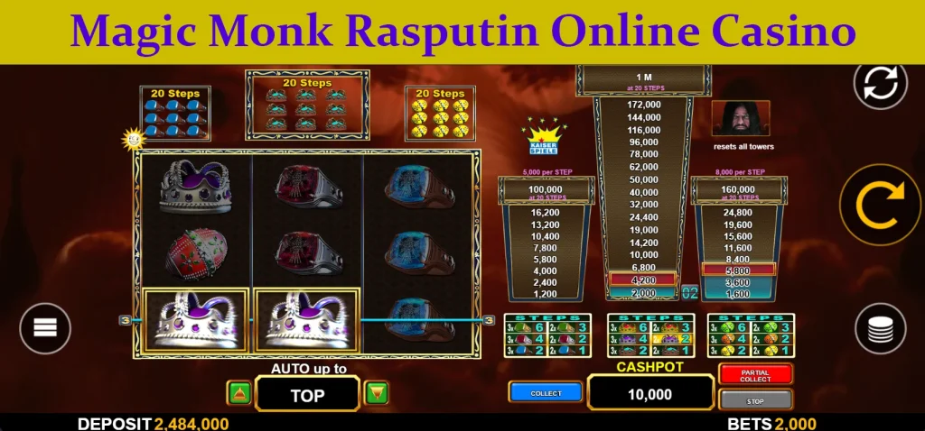 magic monk rasputin online casino